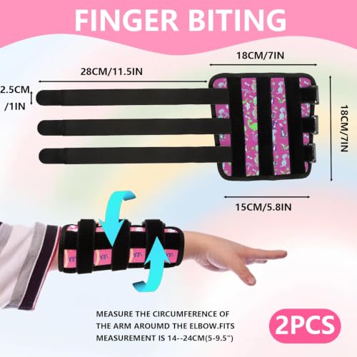 2PCS Thumb Sucking Guard, Thumb Guard for Thumb Sucking (Pink Pony) - color: Pink Ponies