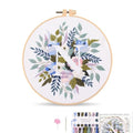 Harimau Letter N Pattern Embroidery Kit for Adult Beginners, Complete Starter Pack with 1 Hoop, Needles, Instruction Guide & Embroidery Stitch Video Tutorials - color: N