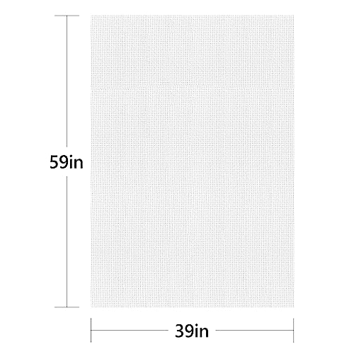 Cross Stitch Aida Fabric 16 Count, 59 by 39 Inch Large Size, Classic Reserve Cross Stitch Aida Cloth for Home DIY Embroidery Decoration - color: White, size: 16 CT 59 x 39In