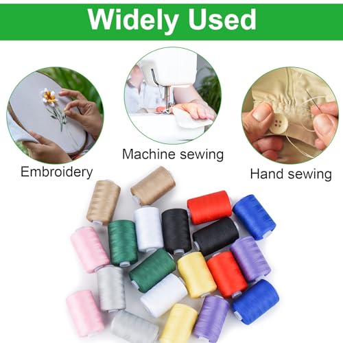 Simthread All Purpose Sewing Thread, 4 Spools Each 1000 Yards of Polyester Threads for Sewing Machine, Sewing Machine Supplies for Beginners, Hand Stitching, Quilting, Serger (Purple) - color: Purple