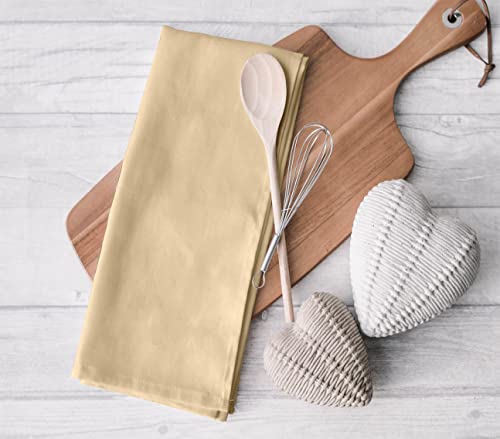 RUVANTI Flour Sack Towels 12 Pack 28”x28”, 100% Cotton Ring Spun – Camel - color: Camel, size: 12 Pack