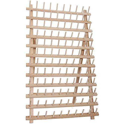 ThreadArt 120 Spool Cone Wood Thread Rack, Freestanding or Wall, Storage - color: THREAD RACK - 120 SPOOL