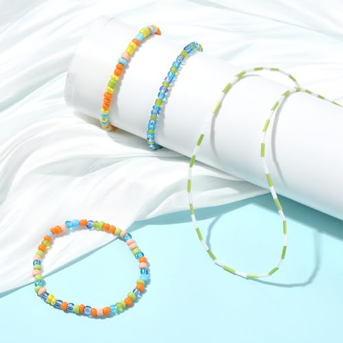 200g Glass Seed Beads Bulk Crystal Tube Bugle Beads for DIY Necklaces Bracelet Earring Crafting Jewelry Making Kit Supplies (Mixed Color) - color: Mixed Color 02