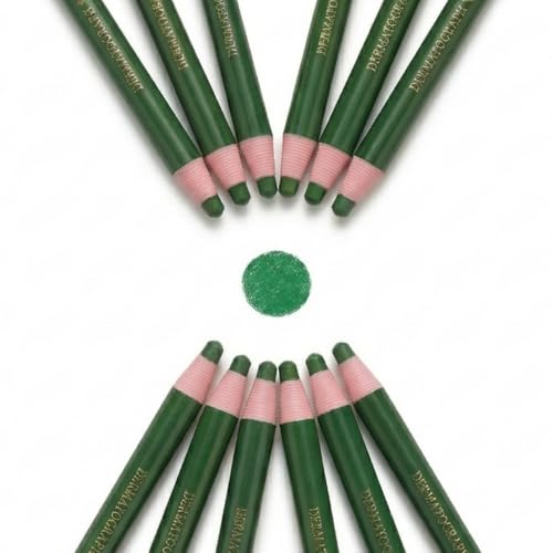 12-Pack 6color Grease Pencils Grease Pen China Markers for Glass Metal Wood - color: Green 12