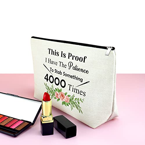 Mxrymvu Cross Stitch Project Gifts Makeup Bag Sewing Gift Cosmetic Bag for Mom Grandma Aunt Sister Daughter Quilter Cross Stitch Supplies Birthday Christmas Thanksgiving Unique Present Travel Pouch
