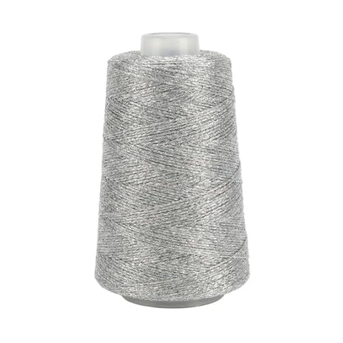 Metallic Crochet Thread, 80g Lurex Yarn for Charms (Sliver) - color: Sliver