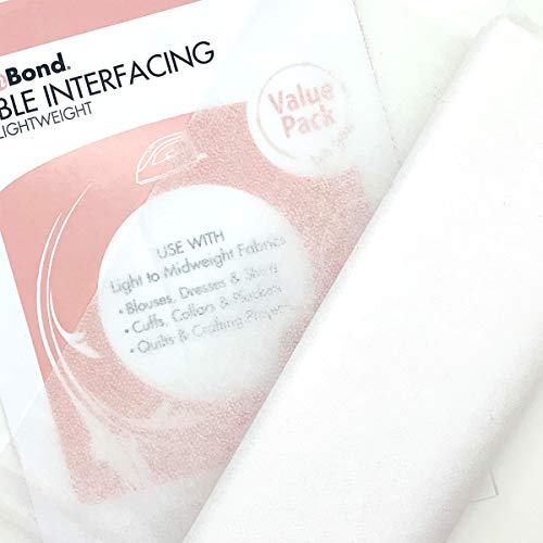 HeatnBond Ultra Lightweight Fusible Interfacing for Sewing – Iron-On Lightweight Interfacing for Blouses, Shirts & More – Non-Woven Interfacing Fabric for Sewing – Made in USA – 15" x 3 Yards