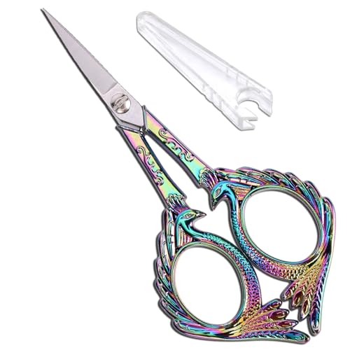 YOUGUOM Cute Craft Scissors, Rainbow Embroidery Scissors - color: Rainbow