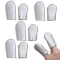 10pcs(5 Pairs) Cowhide Felting Finger Protector Thimble Leather Gloves Finger Guard Finger Cots,Random Color