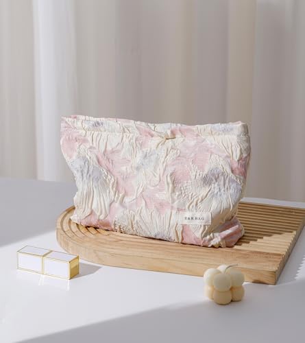 getgto 2 Pcs Makeup Bags, Large Cosmetic Bag Travel Toiletry Bag - color: B light pink