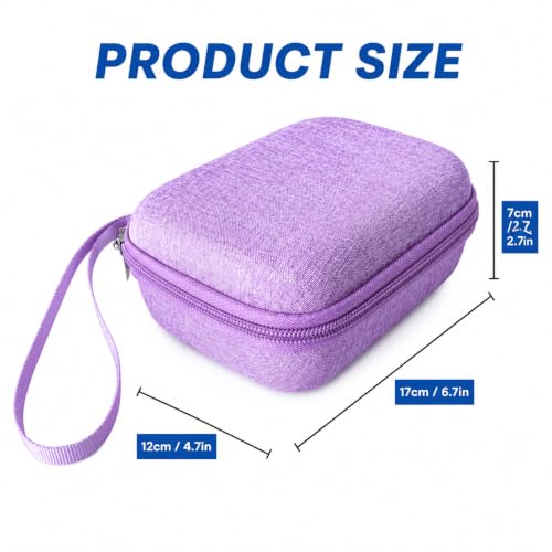 17 Slots Peptide Insulin Vial Hard EVA Travel Case Fits 1ml-30ml Vials - color: Purple