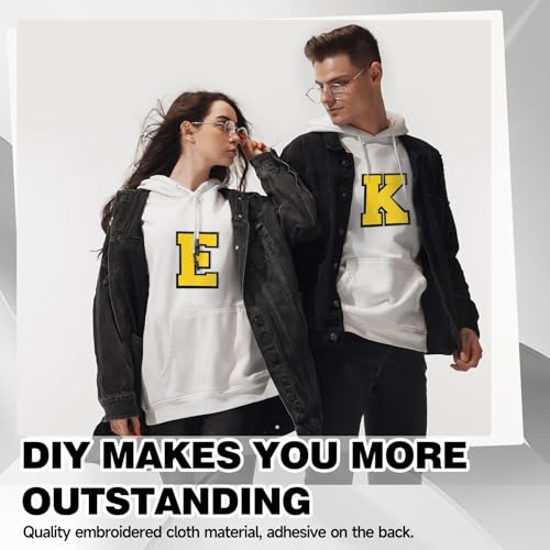 6 Inch Varsity Letter Patches Yellow Iron On Letters - color: Yellow, size: M