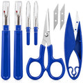 CampTek Seam Ripper & Thread Remover Kit - Professional Ergonomic Stitch Cutter Tools for Quilting, Leather, Denim, Cross Stitch | Sewing Supplies with Patch Remover, Durable Sewing Kit Tools (Blue) - color: Royal Blue