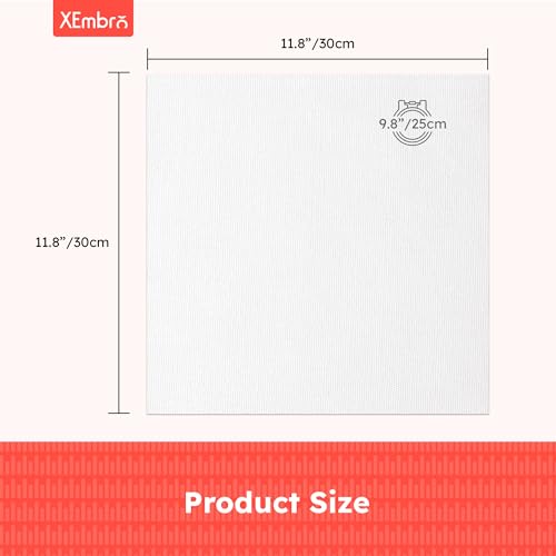 12 PCS White Embroidery Fabric, Pre-Cut Embroidery Cloth Fabric Squares for DIY Sewing, Needwork and Home Decoration (11.8 x 11.8 Inch) - color: White, size: 11.8 x 11.8 inch