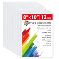 Simetufy 12 Pack 8x10 Canvas Boards for Painting,Art Painting Supplies - size: 8"x10"