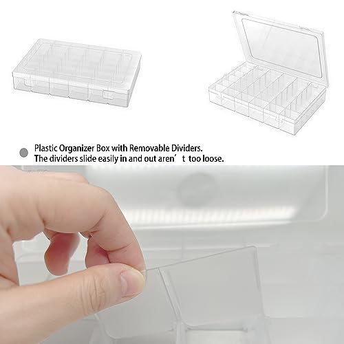 Goiio 4 Pack Plastic Organizer Container Box