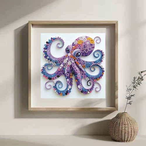 6 Pack Sea Turtle Special Shape Diamond Art Kits For Adults,Seahorse Octopus 5D Diamond Art Painting Kits for Beginner,DIY Crystal Rhinestones Painting Crafts Kits for Home Wall Decor 11.8 X 11.8inch - color: XJ6001-XJ607