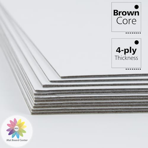 Mat Board Center 4x6 Backing Boards, 10 Pack White Backboards for Frames - size: 4x6