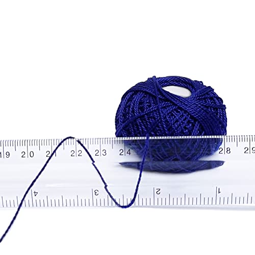 KGS Crochet Thread Cotton Yarn Balls | Size 8 | 10 Balls | 10 Grams Each Ball | Total 100 Grams of Pearl Cotton Thread for Crocheting, Cross Stitch, Needlepoint Hand Embroidery (Vibrant Rainbow) - color: Vibrant Rainbow