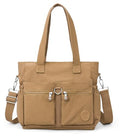 Tote Bag for Women Nylon Purse and Handbags Tote Purse Crossbody Bag Messenger Bag - color: Khaki