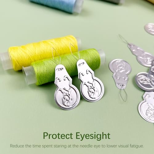 Embroidery Needle Threader Tool – 100 PCS Aluminum & Steel Wire Threaders for Hand Sewing, Cross Stitch, Knitting, Quilting, and Sewing Machines