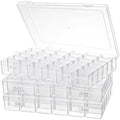 Tosnail 3 Pack 36 Compartments Clear Plastic Craft Storage Organizer Small Parts Organizer with Dividers