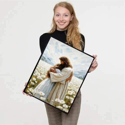 Tiwabb Jesus Religion Stamped Cross Stitch Kits for Adults Beginners - color: Jesus