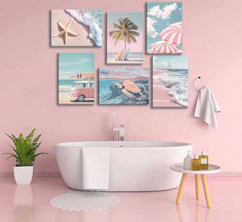 EIBEILI Diamond Art Kits for Adults-6P Pink Beach Diamond Painting Kits - color: DP03804