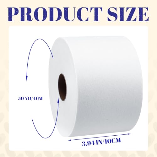 Tegeme Caps Tear Away Embroidery Stabilizer 4'' x 50 yd Roll,White - color: White