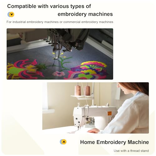 High Tenacity Polyester Embroidery Machine Thread 40WT(120D/2) 4000M Per Spool for Commercial and Domestic Embroidery Machine (Cadmium Green-1851) - color: Cadmium Green-1851