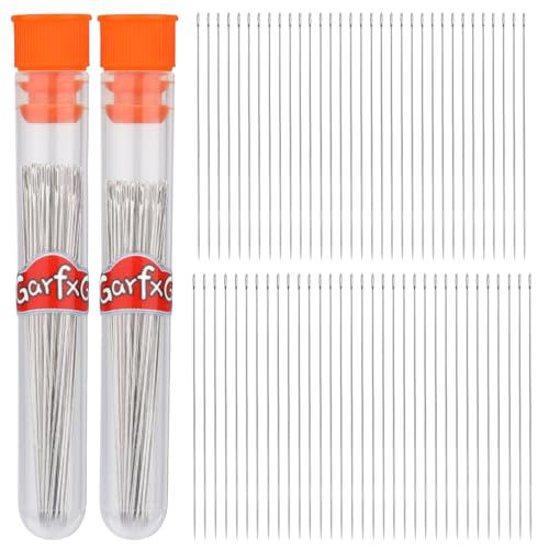 GarfxG 120 Pcs Beading Needles, 2 Different Sizes Straight Bead Needle - style: Size10+Size11/120pcs