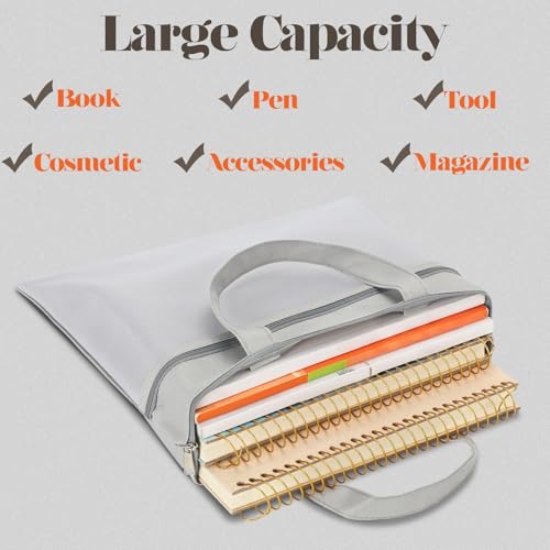4 Pcs Mesh Zipper Pouch with Handle, Waterproof Student Book Pouch Bags