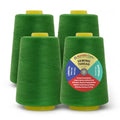 Mandala Crafts 40S/2 Green Polyester 4 Pack of Serger Threads Cones - color: Green, size: Pack of 4 40S/2 24000 YDs