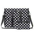 TOPDesign Utility Water Resistant Tote Bag with 22 Pockets, Zipper Closure - color: Polka Dots, size: Large