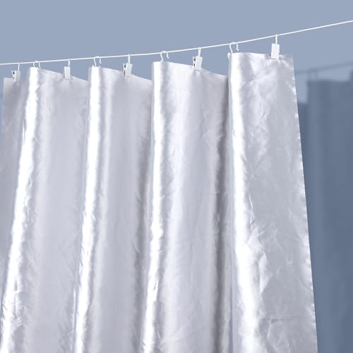 Teenitor 100 Pack White Curtain Clips Curtain Hooks, Stainless Steel Small Clips for Hanging Curtains, Outdoor String Lights, Art Craft Display, White - color: White