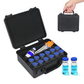 Peptide Case | Peptides Vials Case, 5ml Vial Storage Cases (10ml-18Slots) - color: 18-shots×3ml + 1-slot×30ml (Black)