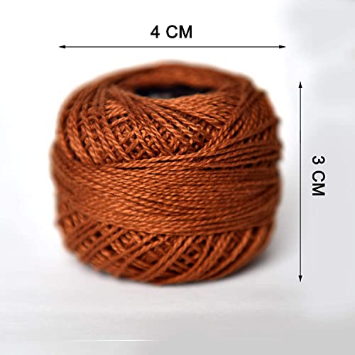 Crochet Thread 10 Balls Size 8 for Crochet Cross Stitch Needlepoint Hand Embroidery (caffee Series) - color: Caffee Series