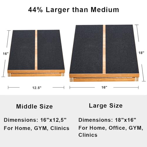 StrongTek Wooden Slant Board, Extra-Large 16 x 18 in, 5 Adjustable Angles - style: Extra-Large
