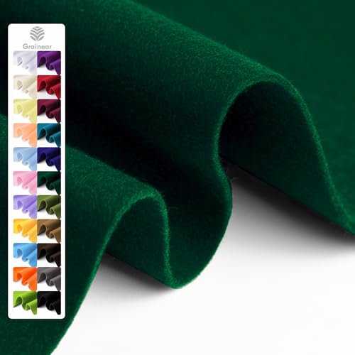 Hunter Green Soft Felt Sheet, 36" x 36", 1.6mm Thick Acrylic Felt Fabric - color: Hunter Green, size: 36 inch x 36 inch