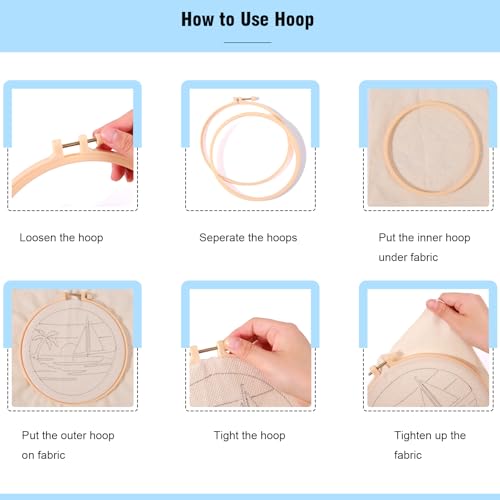 LACHLAND Punch Needle Kit Beginners, Landscape Stitching Kit for Adults&Teens DIY Embroidery Starter Craft with Yarn Needle Tool Easy Hobby Home Decor Gifts for Craft Lover (Sailing) - color: Sailing
