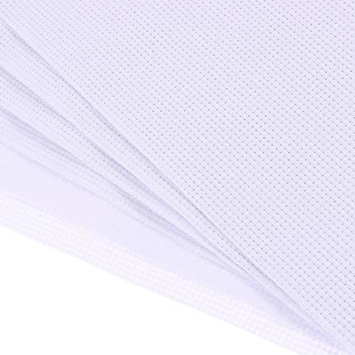 6 Pieces 11 Count Aida Cloth White Classic Reserve Aida Cloth,Cross Stitch Fabric, White Aida Cross Stitch Fabric for DIY