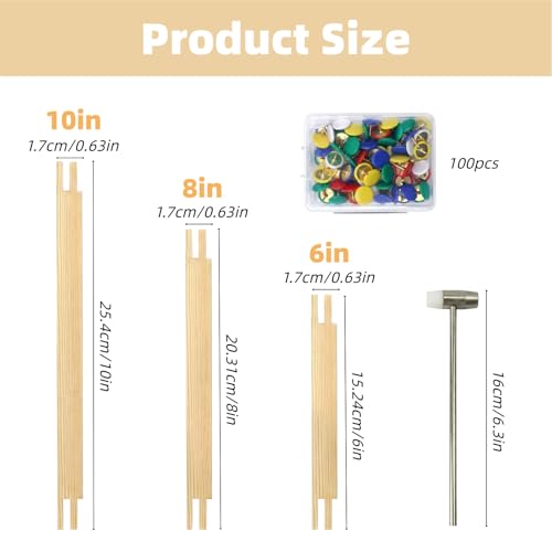 Needlepoint Stretcher Bars Kit, 6 Sizes, Soft Wood, 12 Bars