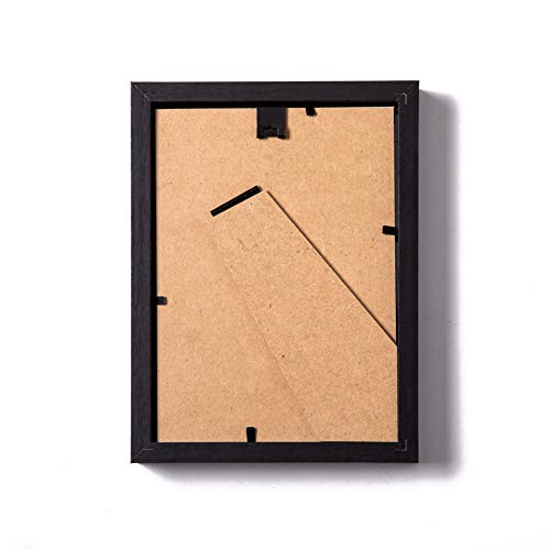 Muzilife 5x7 Shadow Box 3D Picture Frame, Wood & Real Glass, 4 Pack, Black - color: 4pcs 5x7-black