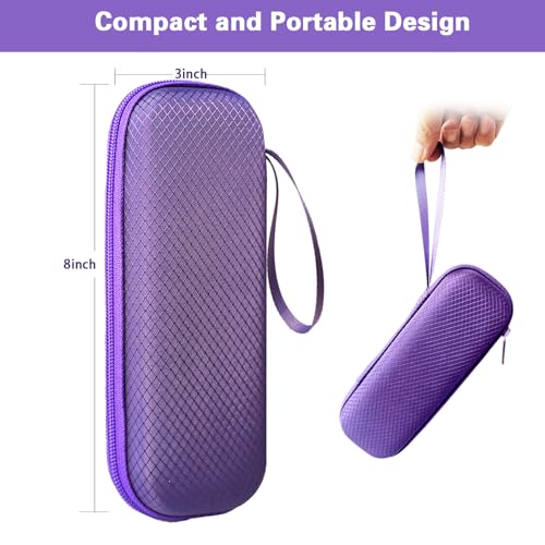 Purple Insulin Peptide Pen Travel Case with Rhombic Texture