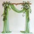 Wedding Arch Draping Fabric 1 Panel Sage Green Sheer Backdrop Drapes - color: Sage Green, size: 1 Panel