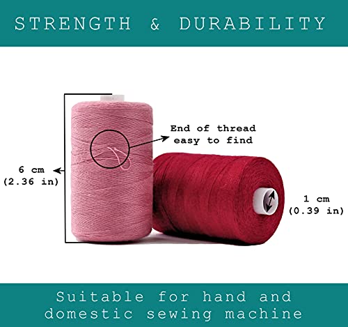 BlesSew Sewing Thread - 24 Spools of All Purpose Polyester Threads for Sewing Machine, Beginners, Hand Stitching & Quilting - 1000 yds Per Spool - color: Light Colors