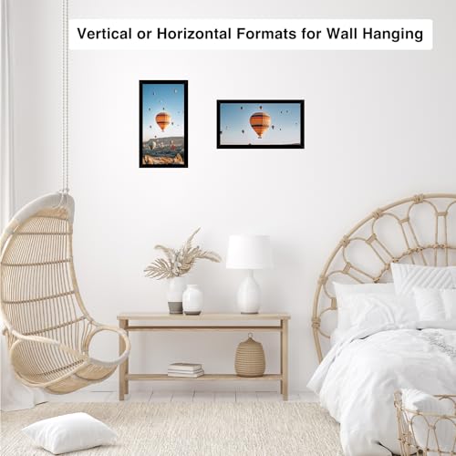 JCJMY 4x8 Picture Frame Black for Wall Hanging or Tabletop, Wall Mounting Horizontally or Vertically, 4 x 8 Wall Gallery Poster Photo Frame with Shatter Resistant Plexiglass, Black - color: Black, size: 4x8 inch
