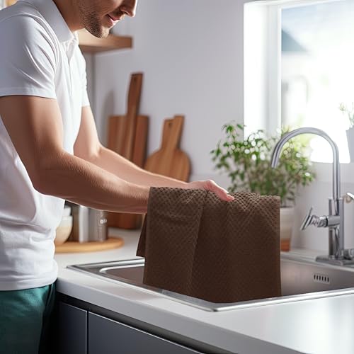 COTTON CRAFT Amazing Kitchen Towel - 12 Pack 100% Cotton Waffle Terry Towel - color: Harvest Multi, size: 12 Pack