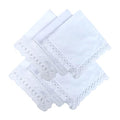 6 Pack of Ladies Embroidery Cotton Handkerchiefs Lace Wedding Hankies - color: A03-mix Card