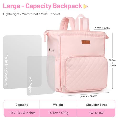 Coopay All-in-One Crochet Kit for Beginners Adults Kids-Ideal Crochet Gift - color: Pink Backpack